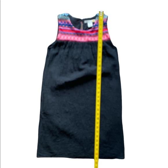 Anthropologie C&C California Mini Black Dress with Colorful Embroidery. Size XS - Picture 10 of 11